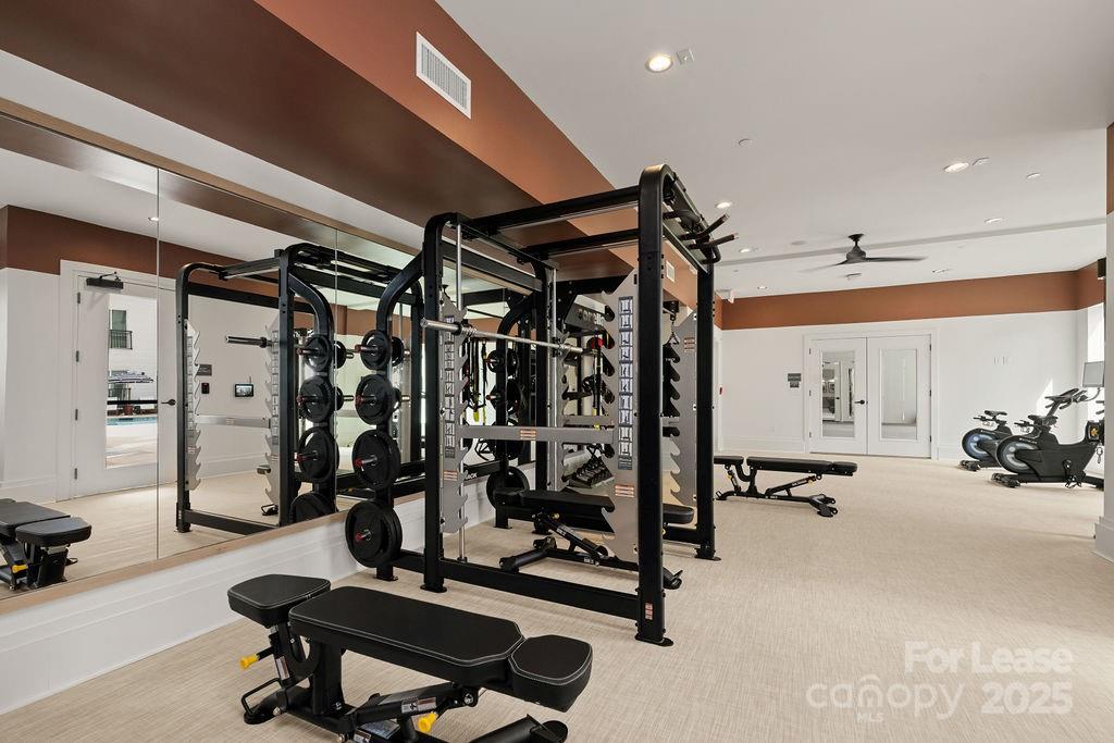 4101 Raleigh Street, Unit S2 Charlotte, NC 28206 - Photo 16 of 48 a view of a room with gym equipment
