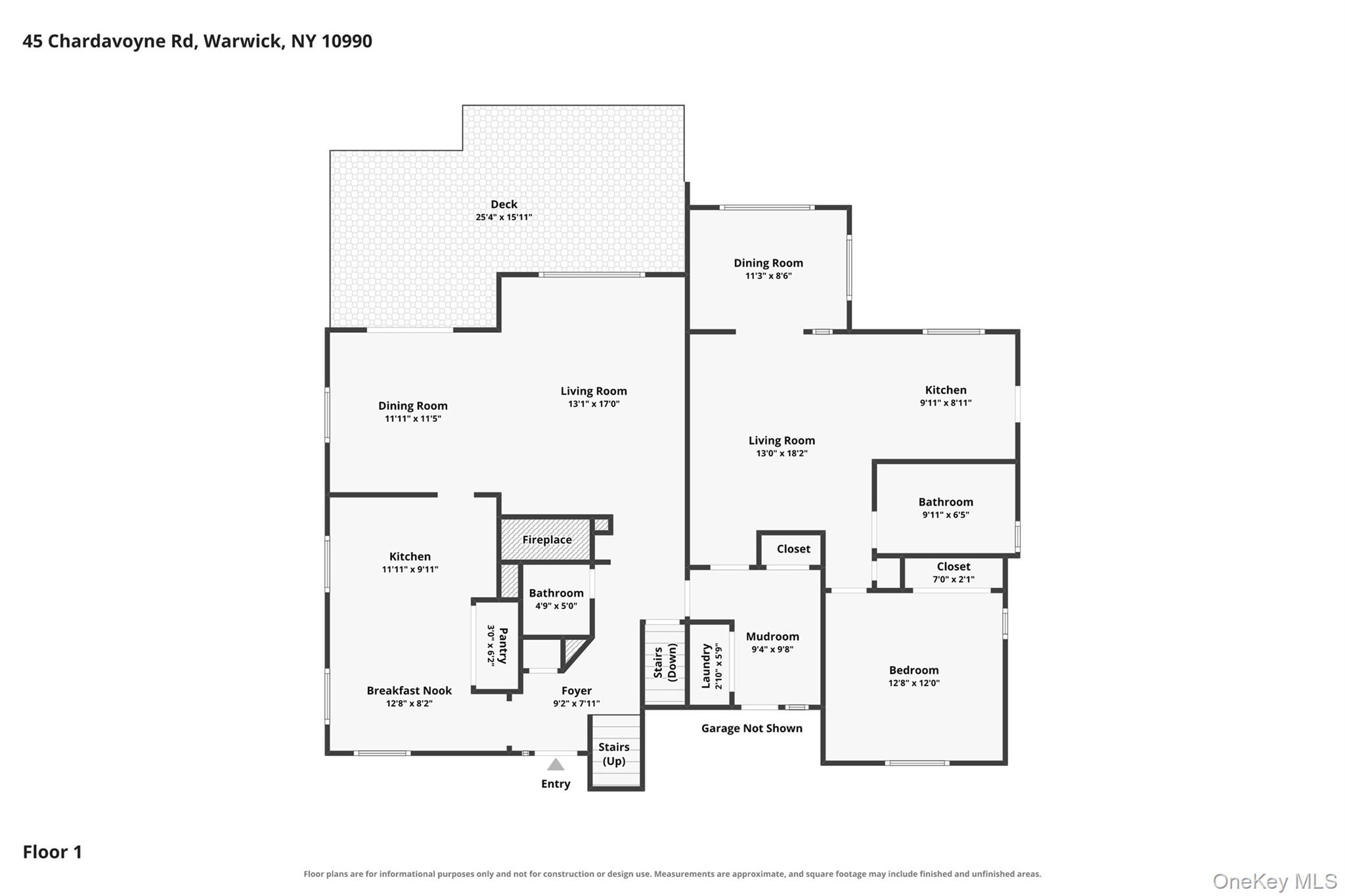 45 Chardavoyne Road Warwick, NY 10990 - Photo 41 of 43 Floor Plan: First-floor layout including main house and accessory apartment