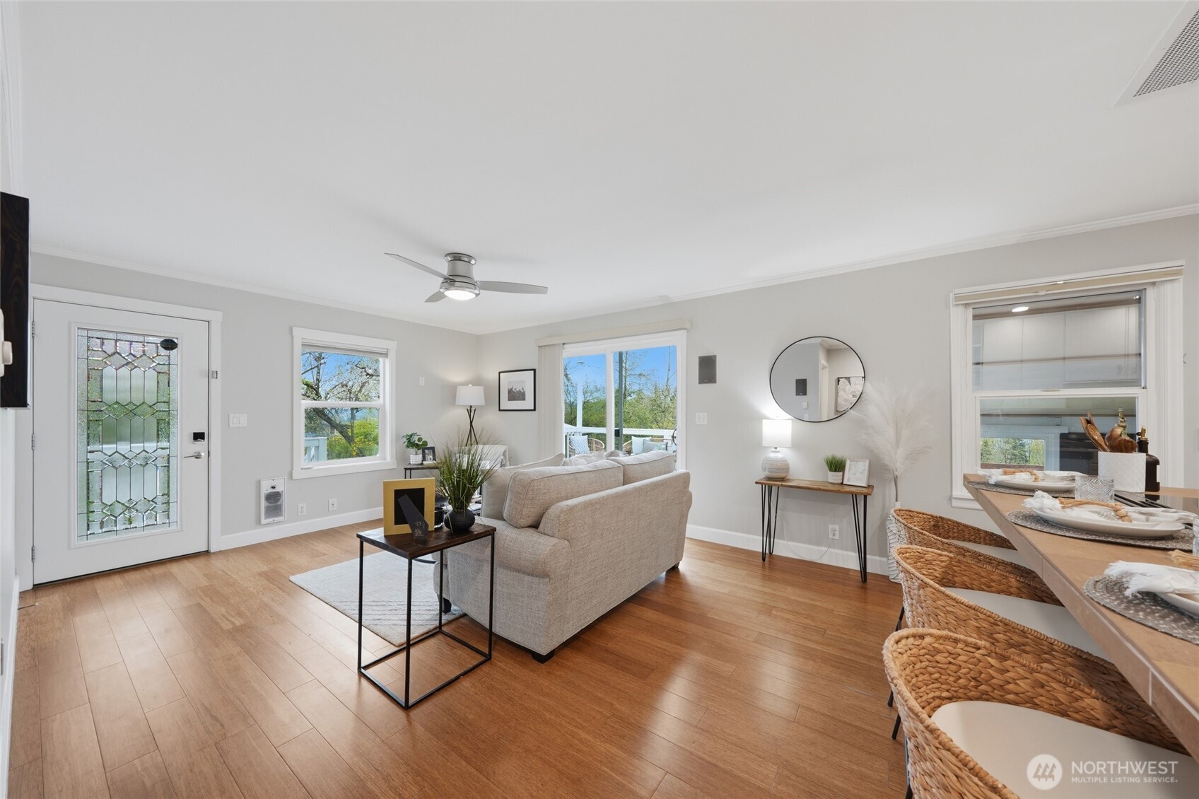 1425 Jones Avenue Northeast Renton, WA 98056 - Photo 11 of 36 a living room with furniture and a large window