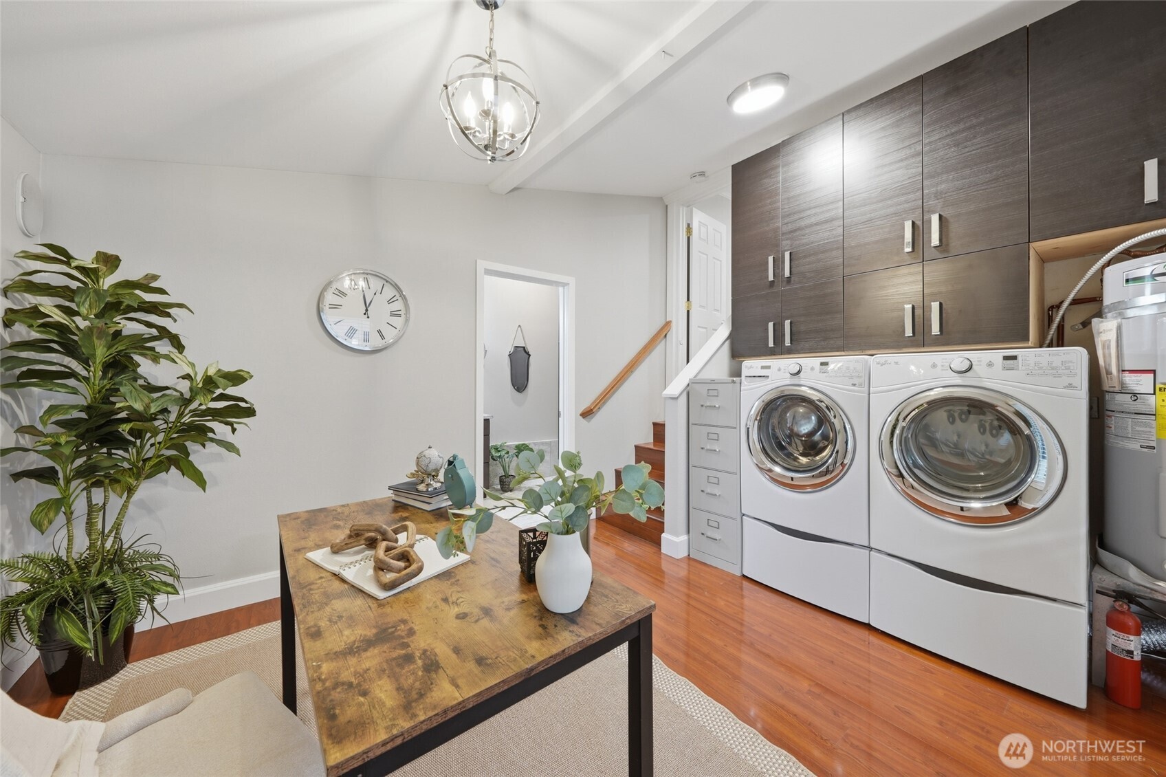 1425 Jones Avenue Northeast Renton, WA 98056 - Photo 16 of 36 a view of a storage and utility room with a washer and dryer