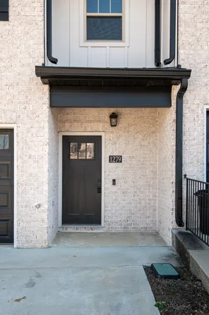 a front view of a house with entryway