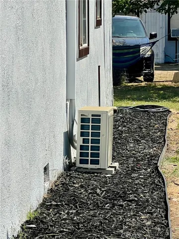 a view of a furniture in a room