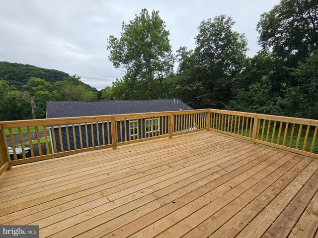 a view of deck with wooden floor and fence
