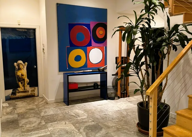 a view of outdoor space with a potted plant