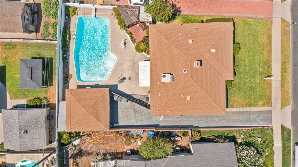 630 Uclan Drive Burbank, CA 91504 - Photo 28 of 41 aerial view of a house with a yard and potted plants