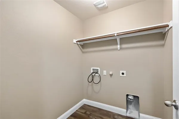 a close up view of racks on the wall