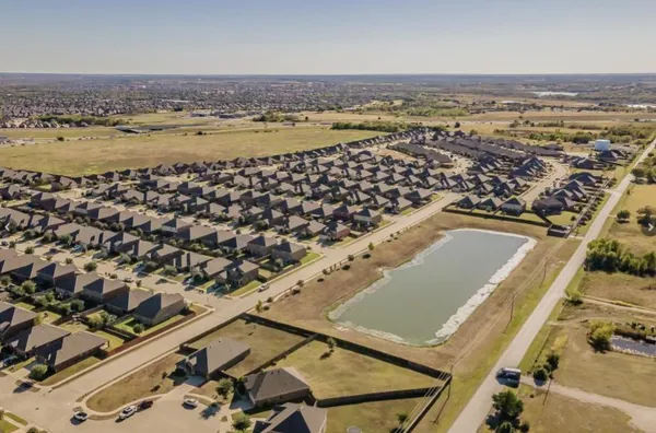 an aerial view of a city