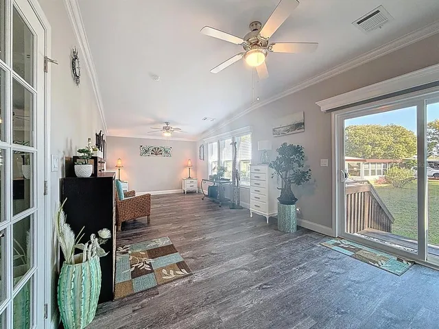 wooden floor and windows in a room
