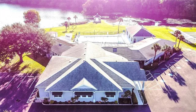 a view of an outdoor space with swimming pool