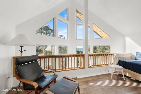 a bathroom with a sink vanity and mirror