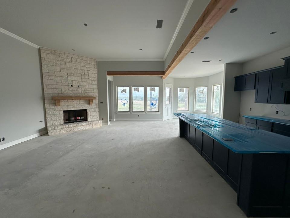 405 Cobb Road Leonard, TX 75452 - Photo 13 of 27 a large hall with a large window and a fireplace