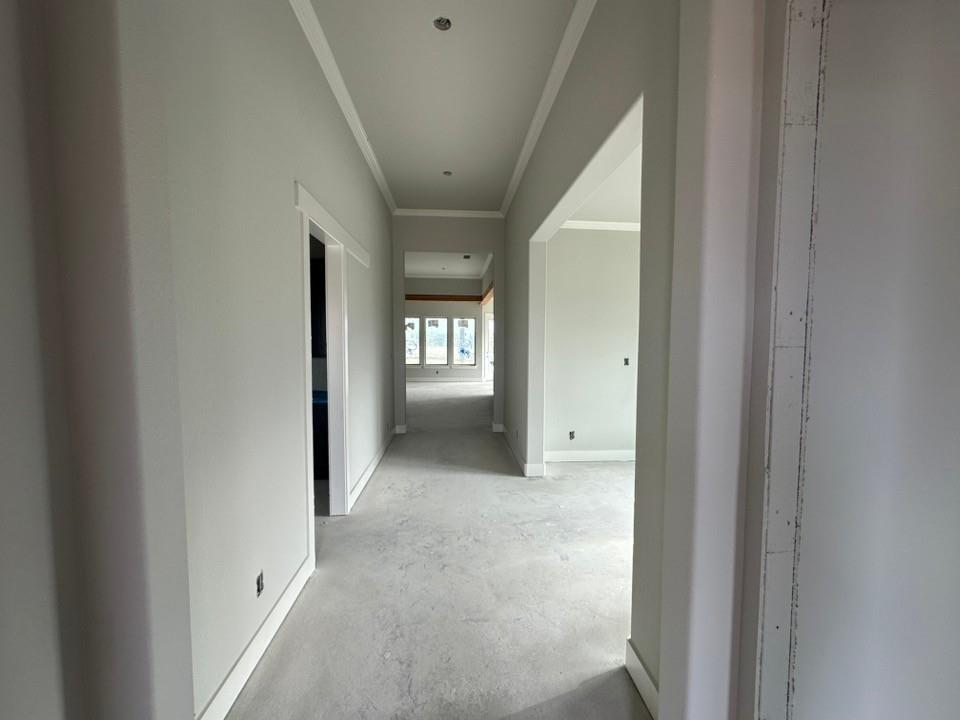 405 Cobb Road Leonard, TX 75452 - Photo 5 of 27 a view of a hallway with wooden floor and a living room