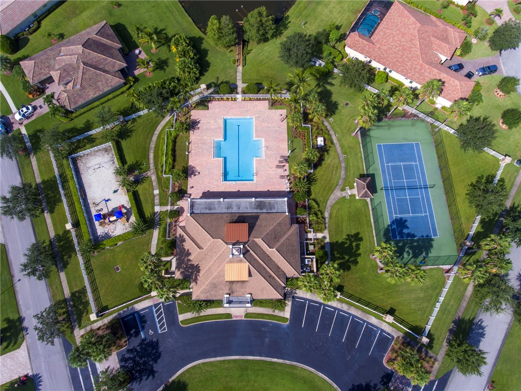 8260 Halbert Lane Vero Beach, FL 32968 - Photo 30 of 36 an aerial view of residential house with outdoor space and swimming pool