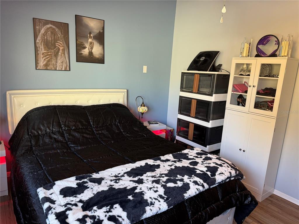 1775 Cupecoy Circle, Unit 4 Lutz, FL 33558 - Photo 20 of 33 a bedroom with a bed and cabinets