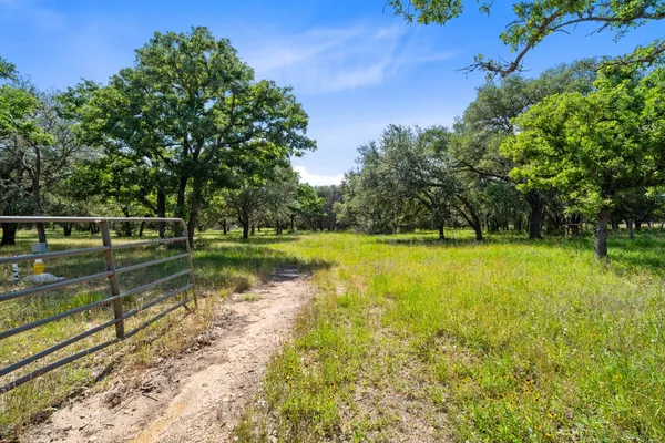 a view of lake with green space