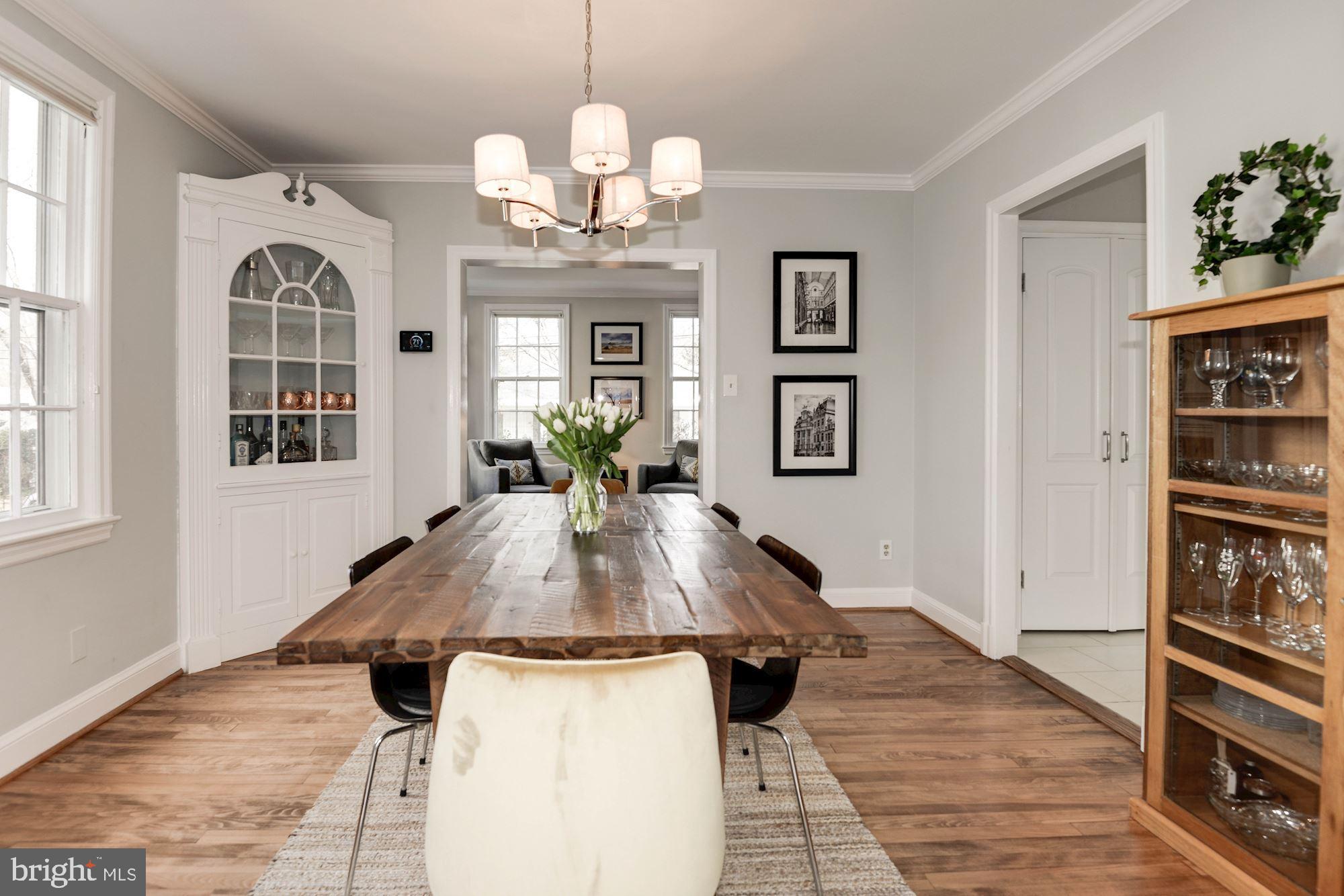 7504 Tarrytown Road Chevy Chase, MD 20815 - Photo 23 of 66 Formal dining room with built-in China cabinet