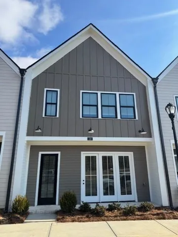 a front view of a house