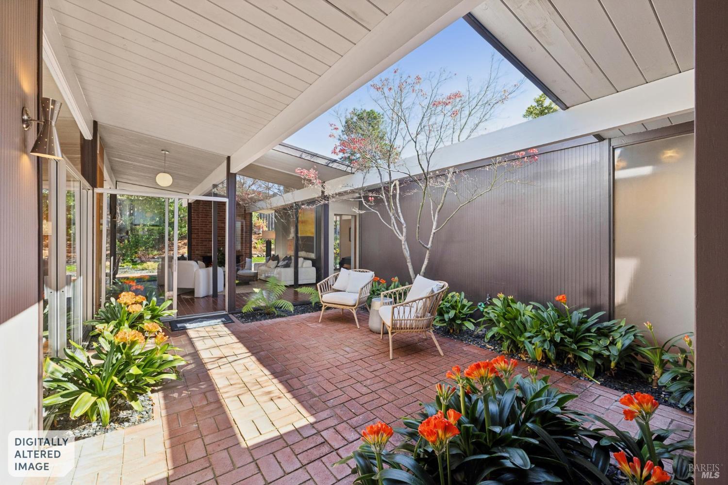 1200 Idylberry Road San Rafael, CA 94903 - Photo 2 of 58 a view of a patio with table and chairs potted plants