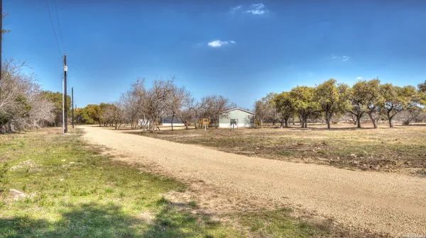 a view of yard and covered with trees