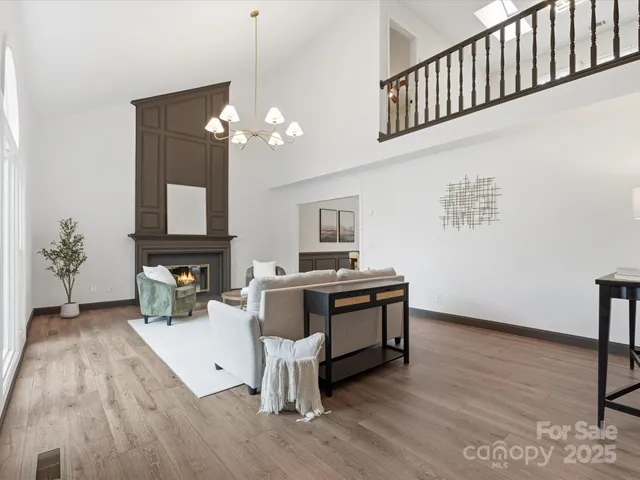 a view of livingroom with furniture and wooden floor