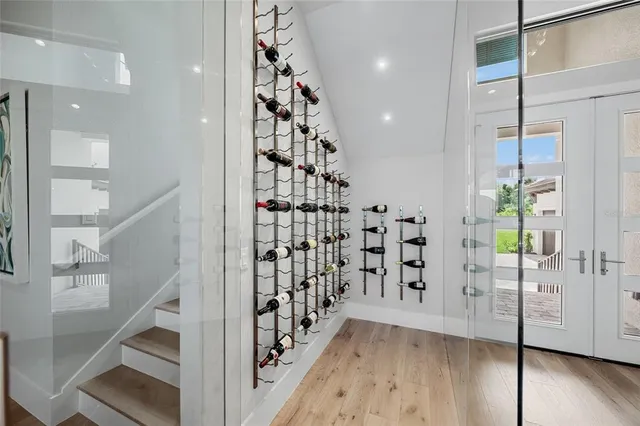 a view of entryway with wooden floor