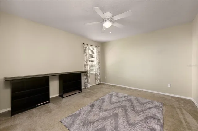 an empty room with closet
