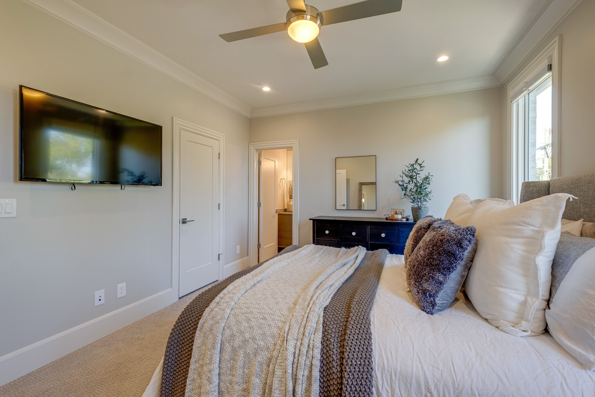 3500 Stokesmont Road Nashville, TN 37215 - Photo 45 of 75 a bedroom with a bed and a flat screen tv