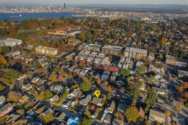 an aerial view of multiple house