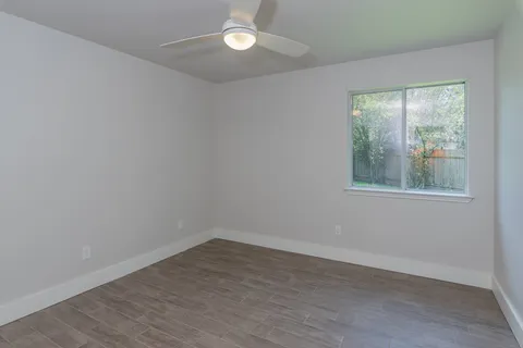 an empty room with a window