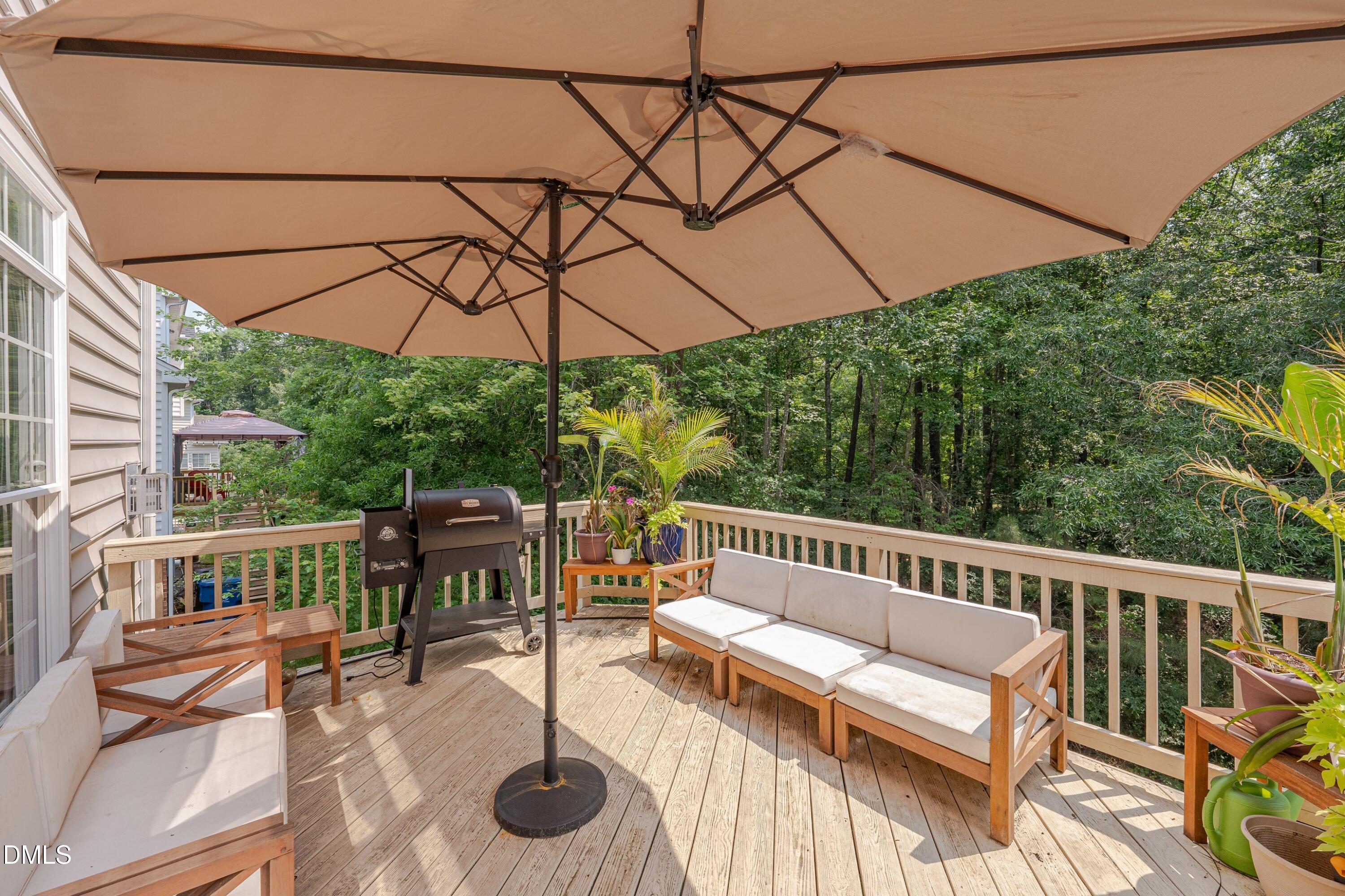 7 Monteith Court Durham, NC 27713 - Photo 31 of 44 a view of balcony with couch and chairs