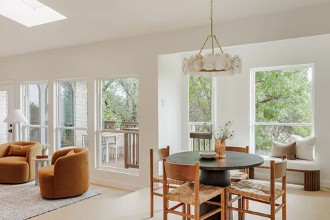 a room with furniture and a window