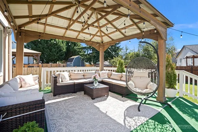 a patio view with patio