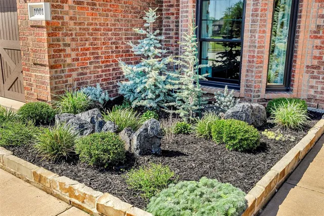 a plant that is in front of a building