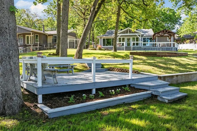 a view of a house with swimming pool and a yard