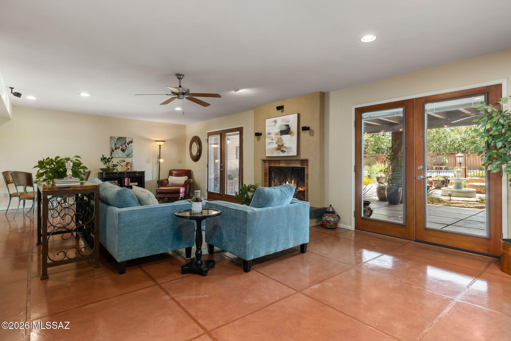 3575 North Pantano Road Tucson, AZ 85750 - Photo 14 of 51 Scored concrete floors throughout. French Doors to your outdoor living area.