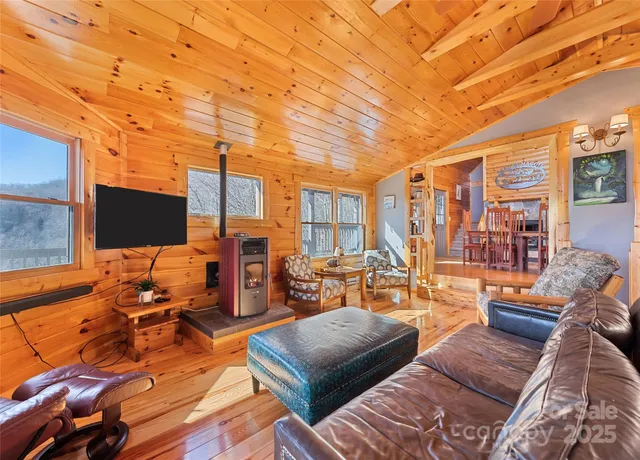 a view of a fireplace in a room