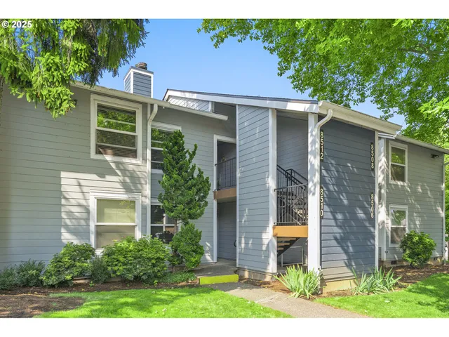 a house view with a garden space