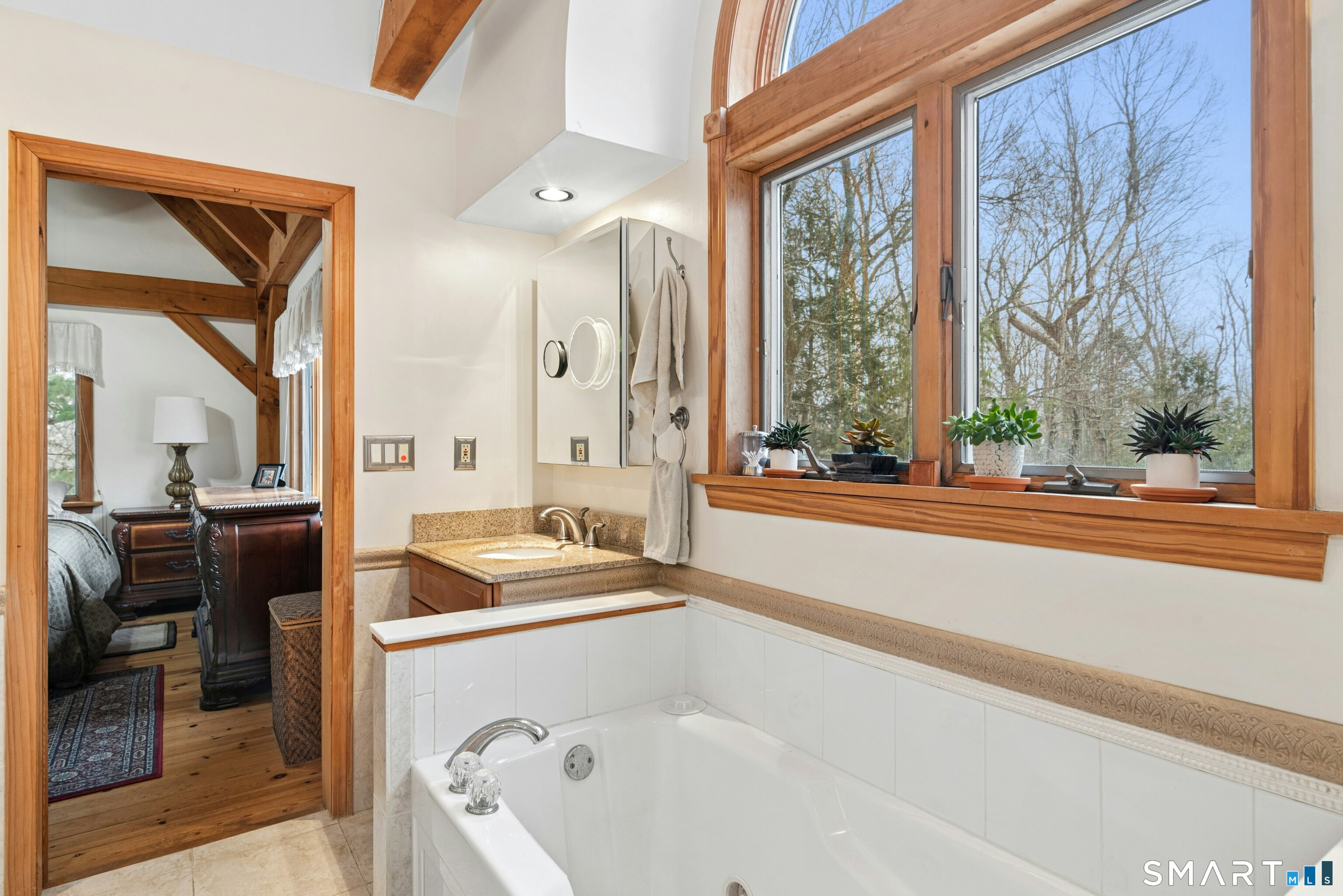 9 A Obtuse Rocks Road Brookfield, CT 06804 - Photo 20 of 36 a bathroom with a tub sink and mirror
