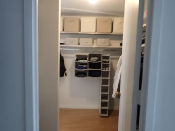 a view of a walk in closet