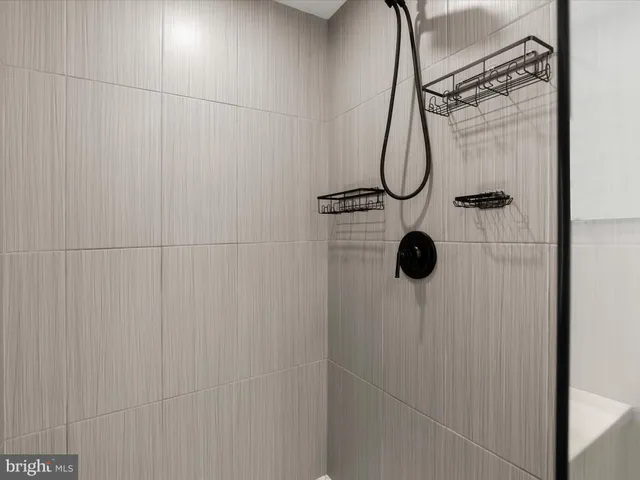 a view of a wooden deck with golf course