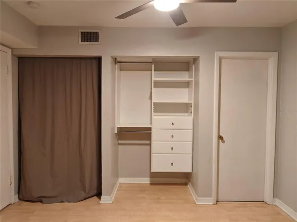 a view of closet area