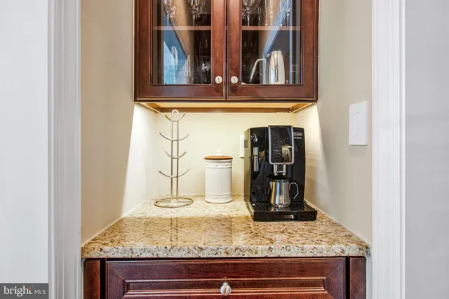 a bathroom with mirror