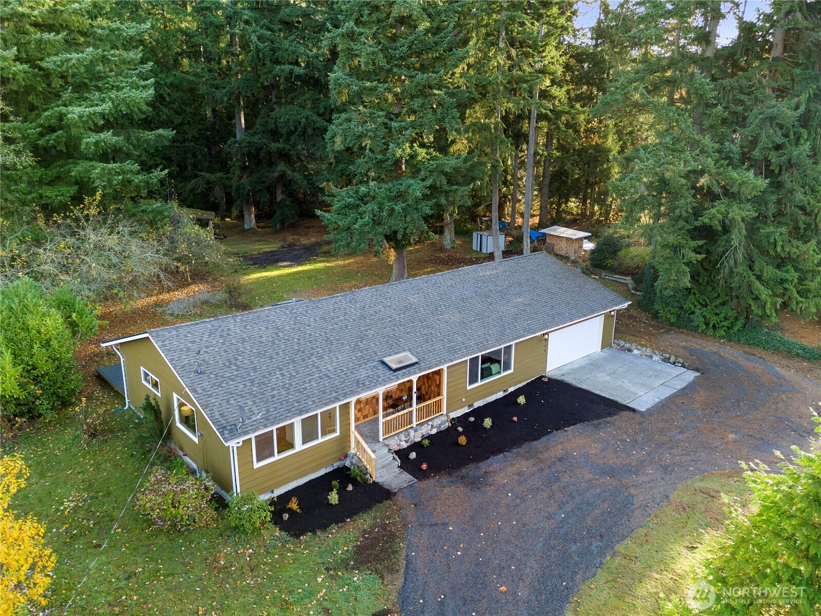 20909 Frank Waters Road Stanwood, WA 98292 - Photo 22 of 24 an aerial view of a house with a yard
