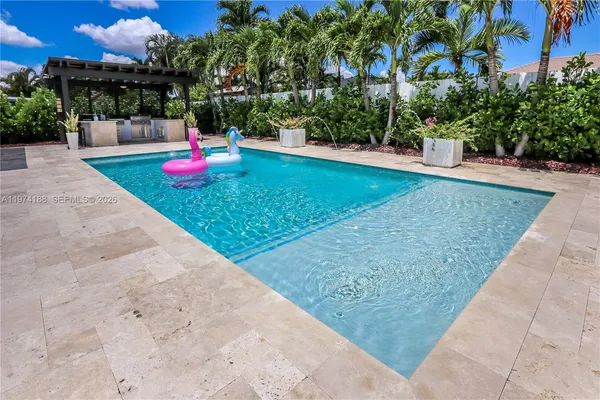 a front view of a house with swing