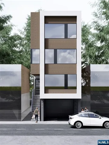 a car parked in front of a building