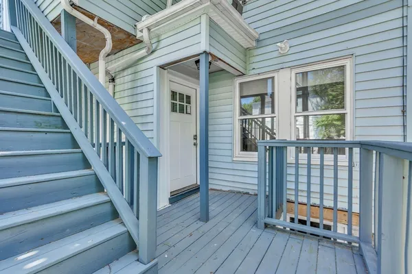 a view of a house with wooden floor