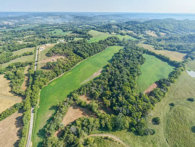 a view of a city and mountains