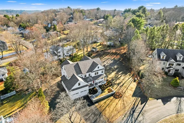 an aerial view of residential house with outdoor space