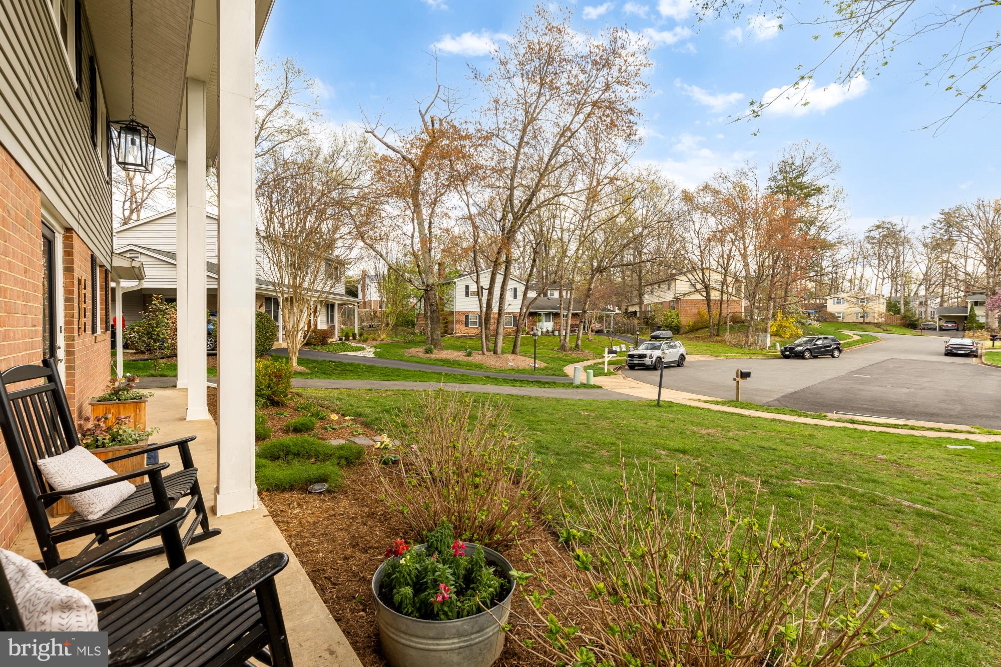 6800 Riata Court Springfield, VA 22153 - Photo 4 of 37 Charming porch view in a serene neighborhood.