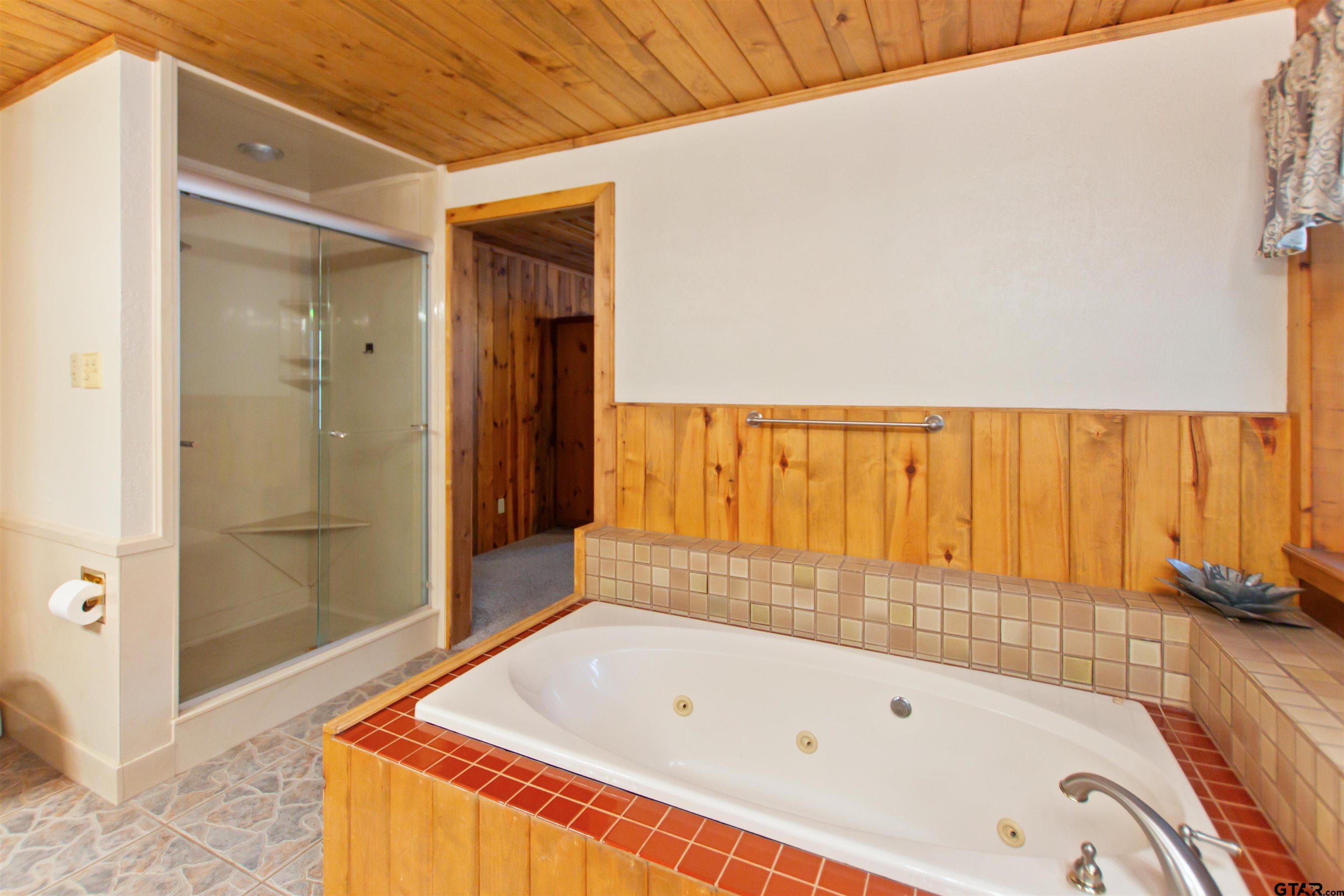 782 Rosie Wady Road Gladewater, TX 75647 - Photo 20 of 41 a bathroom with a tub and shower